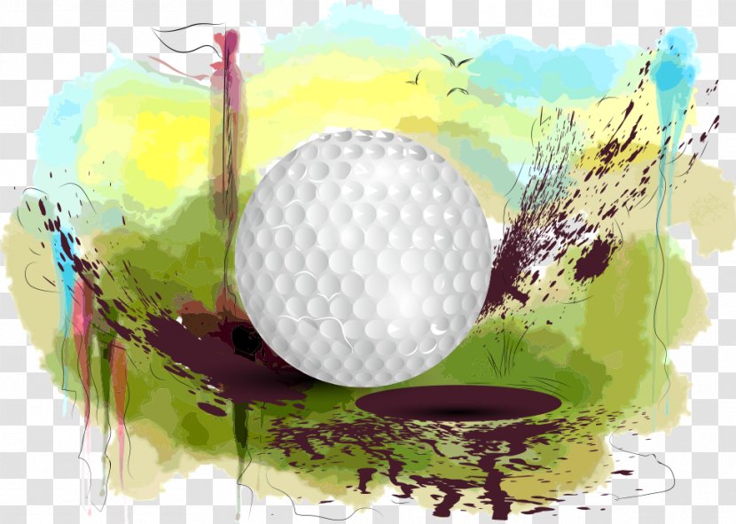 Golf Course Ball Club - Photography - Tennis Vector Watercolor Transparent PNG