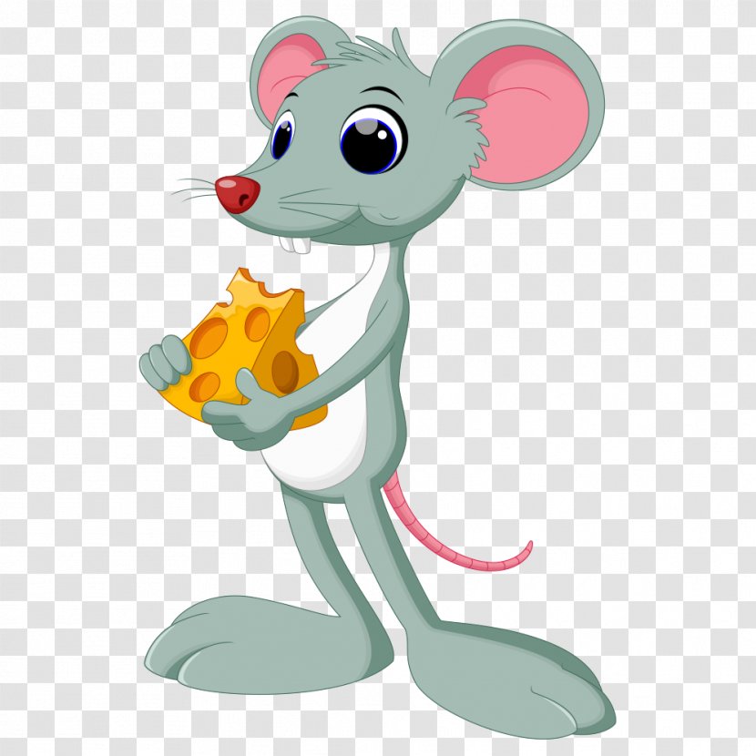Computer Mouse Cartoon Royalty-free Illustration - Mythical Creature - Hold The Cheese Transparent PNG