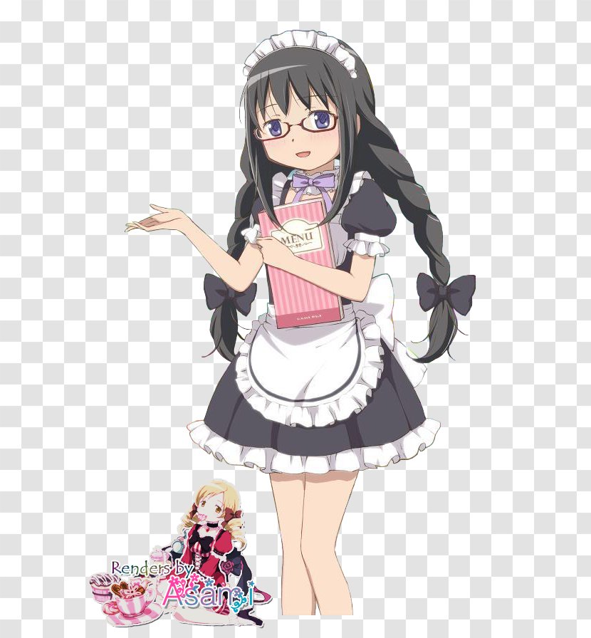 Homura Akemi Madoka Kaname Mami Tomoe Maid Kyubey - Cartoon - Puella Magi Magica Transparent PNG