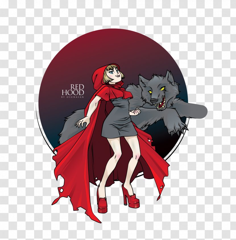 Little Red Riding Hood Cartoon Big Bad Wolf - Heart - CAPEROSITA ROJA Transparent PNG
