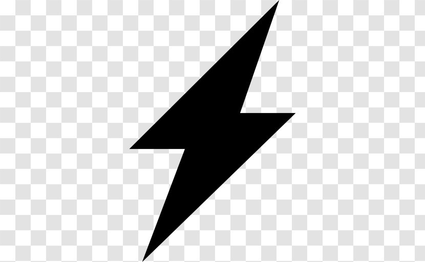 Lightning Clip Art - Black And White Transparent PNG