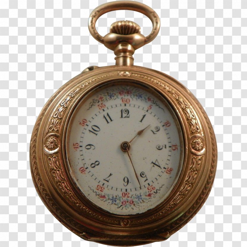 Edwardian Era Pocket Watch Victorian - Colored Gold Transparent PNG