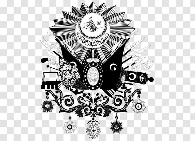 Coat Of Arms The Ottoman Empire Turkey Tughra - Monochrome Photography Transparent PNG