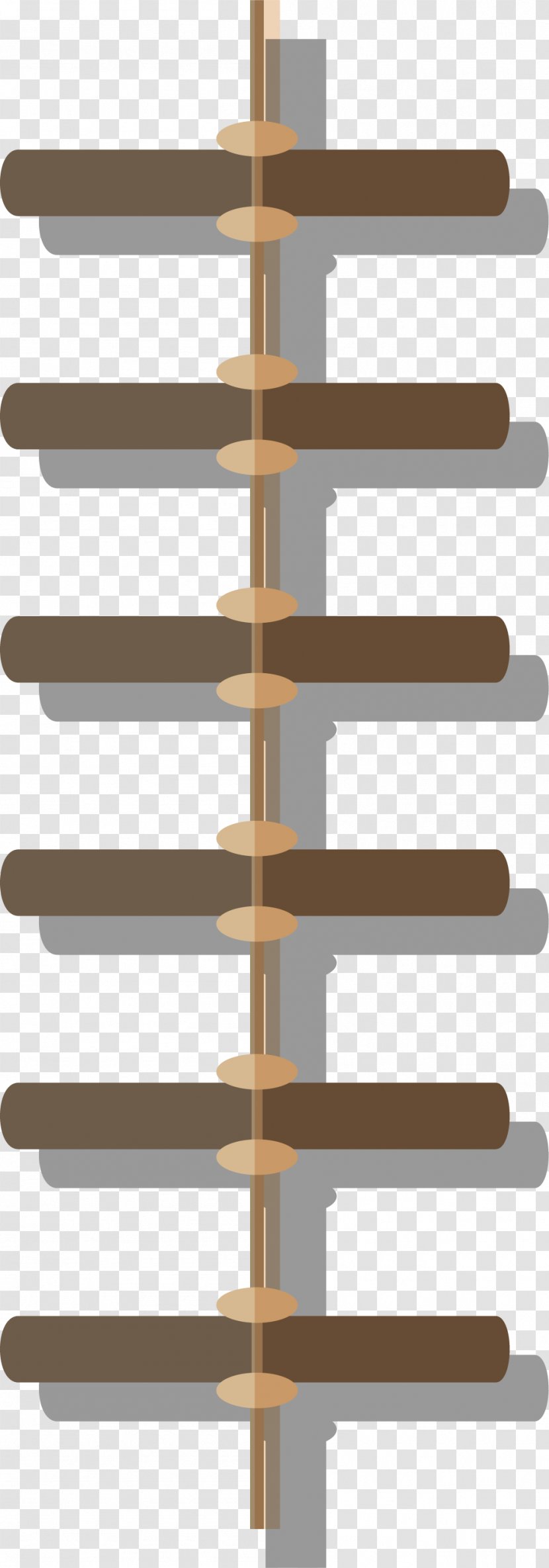 Line Ladder Stairs Euclidean Vector - Elevator - Brown Transparent PNG