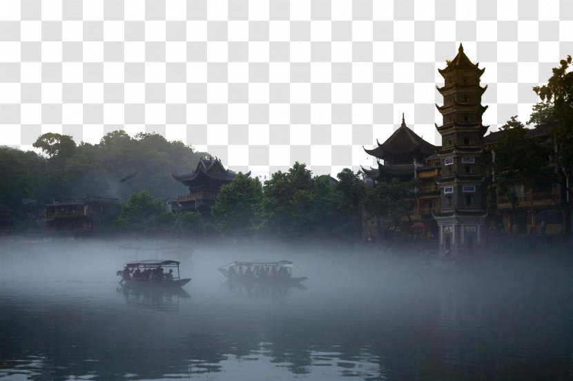 Zhangjiajie Tuojiang, Fenghuang Jishou Phoenix Town Shaoshan - Tree - Ancient Ship Transparent PNG