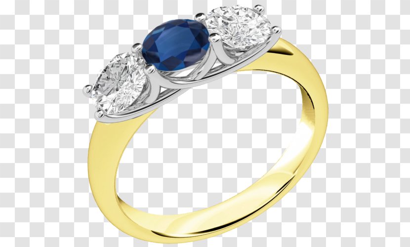 Sapphire Ring Diamond Brilliant Cut Transparent PNG