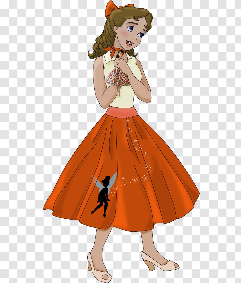 Wendy Darling Peter Pan Minnie Mouse Tinker Bell Lost Boys - Art - Barbie Doll Transparent PNG