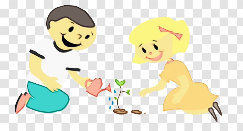 Cartoon Yellow Sharing Clip Art Happy - Smile Finger Transparent PNG