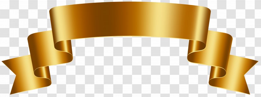 Banner Gold Clip Art - Brass - GOLD BANNER Transparent PNG