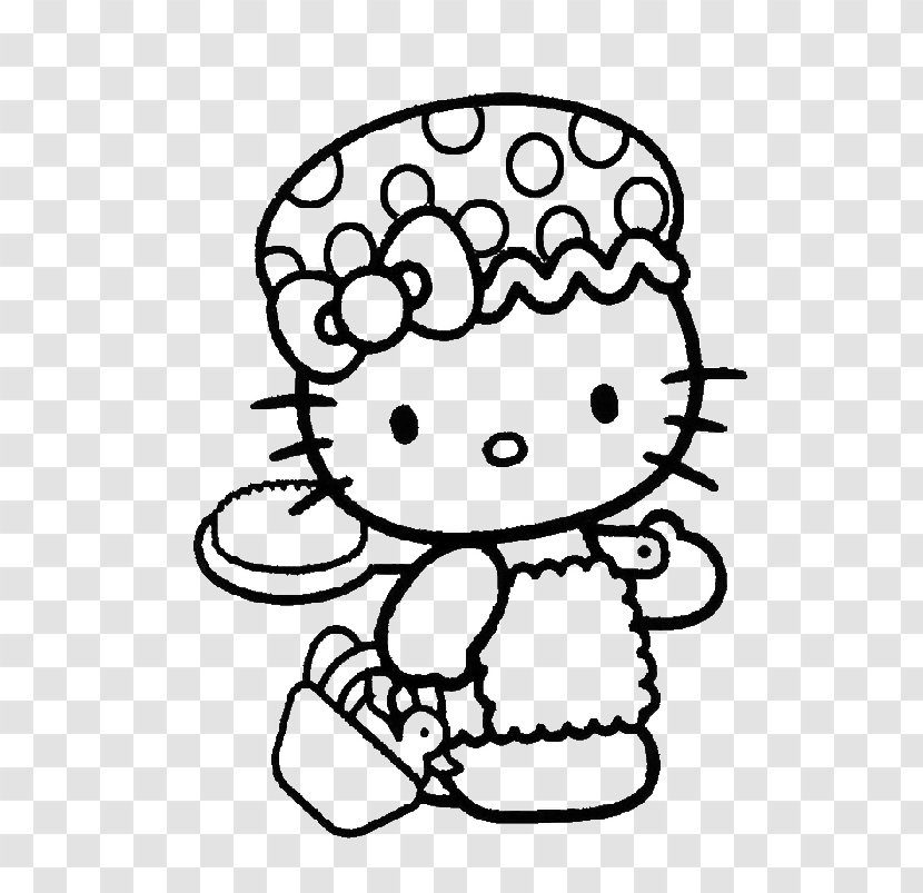 Hello Kitty Coloring Book My Melody Drawing Image - Silhouette - Purple In Overalls Transparent PNG