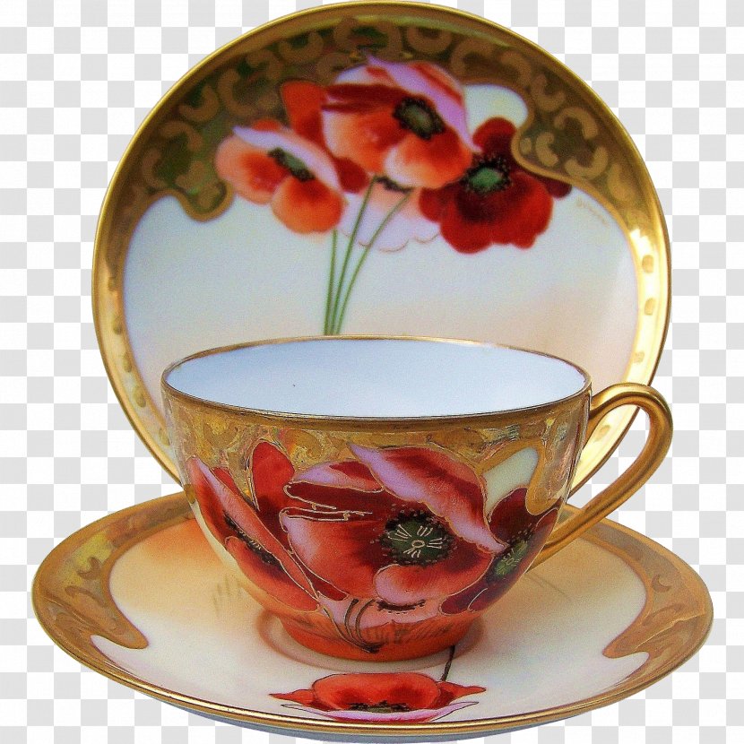 Coffee Cup Tea Saucer Porcelain - Plate Transparent PNG