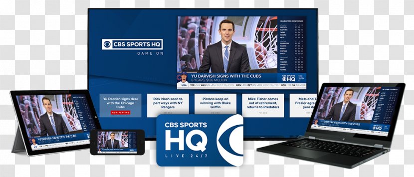 CBS Sports HQ Streaming Media Network - Display Device - NFL Live Transparent PNG