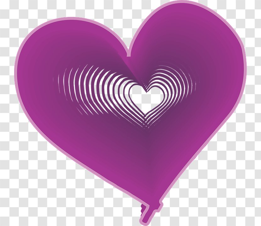 Purple Heart Clip Art - Magenta Transparent PNG