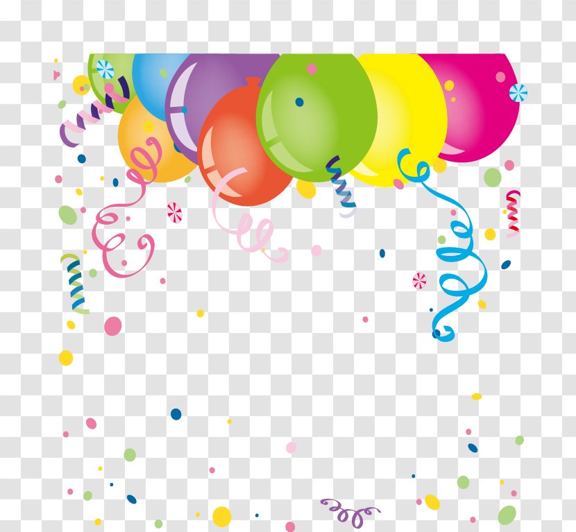 Wedding Invitation Childrens Party Balloon - Confetti - Holiday Ribbon Streamers Transparent PNG