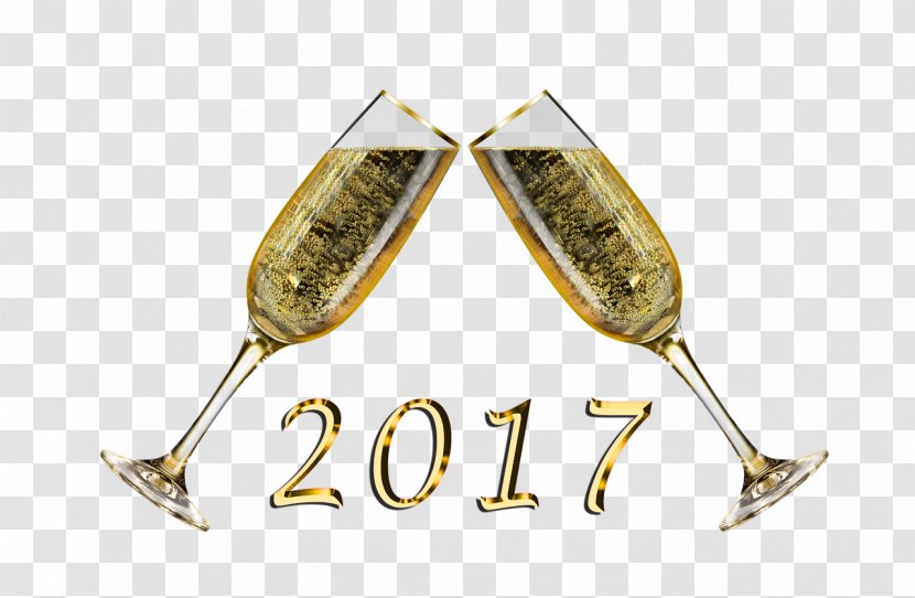 Champagne Glass Sparkling Wine New Year - Arrival Transparent PNG