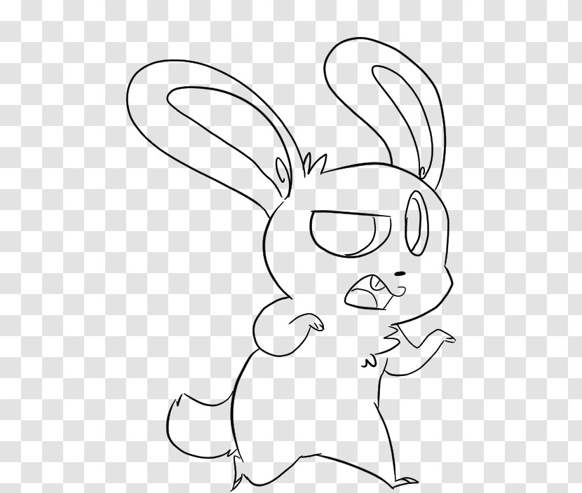 Domestic Rabbit Easter Bunny Hare Ear - Heart Transparent PNG