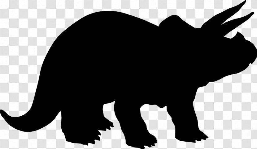 Triceratops Tyrannosaurus Stegosaurus Brachiosaurus Dinosaur - Black And White - Vector Transparent PNG