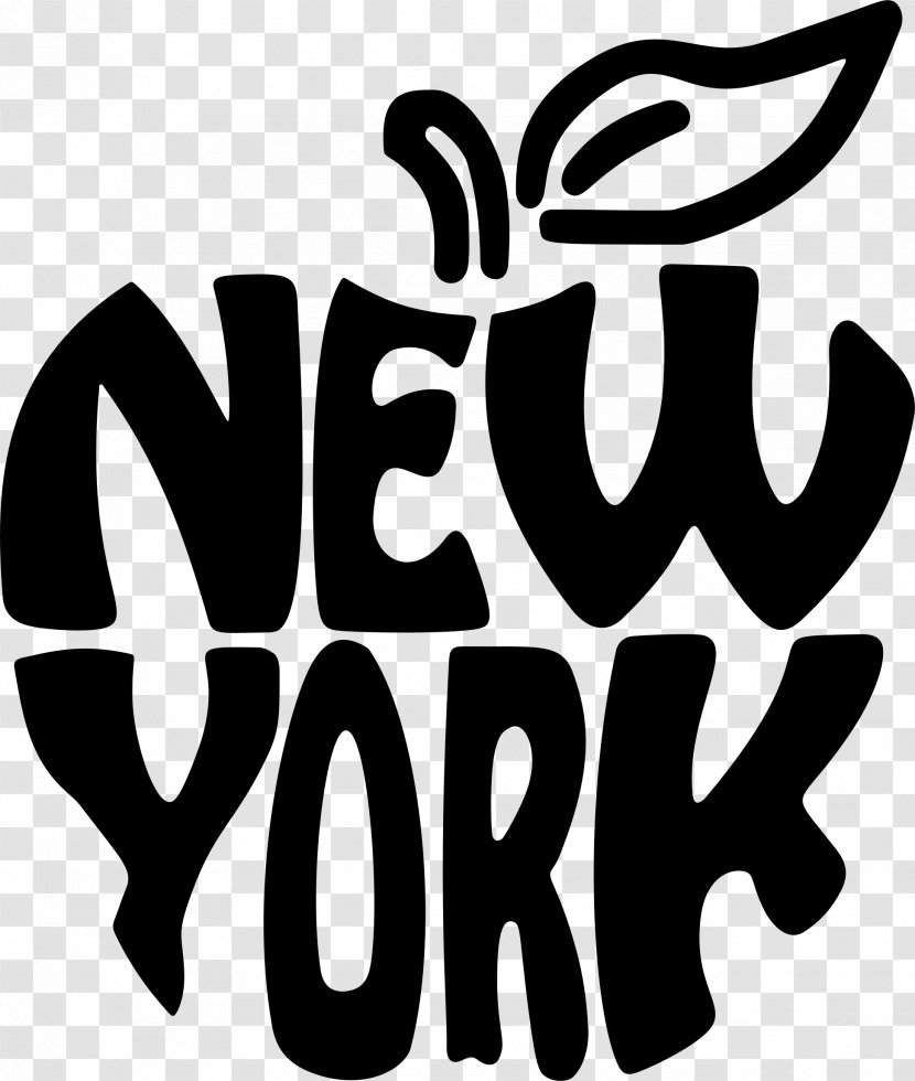 New York City Big Apple White Plains Clip Art - Black And - Artwork Transparent PNG