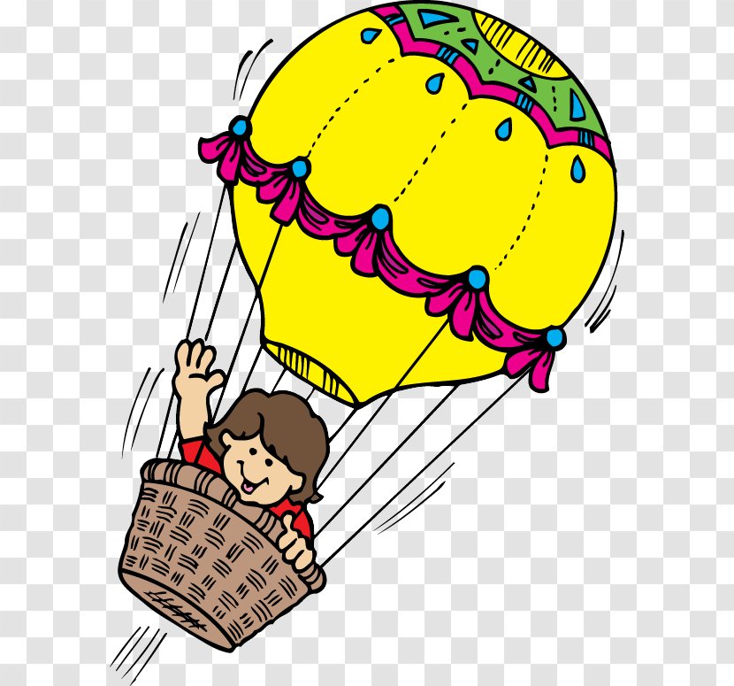 Hot Air Balloon Clip Art - Yellow Transparent PNG