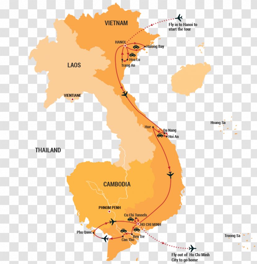 Vietnam War Map North Amo Travel South - Beaches Transparent PNG