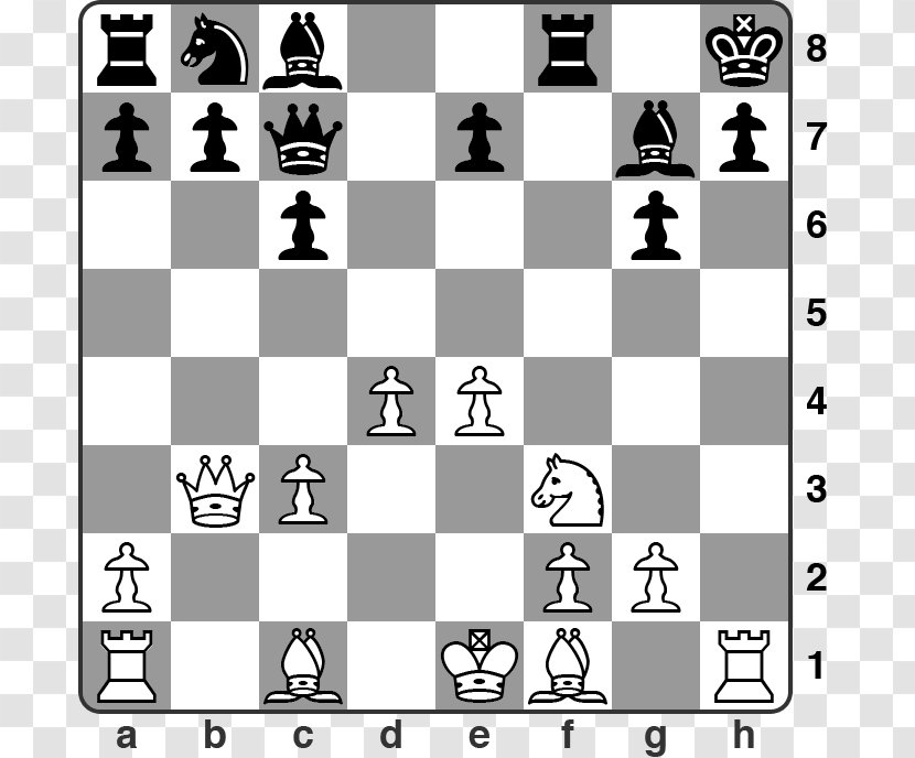 Chess Problem Puzzle Ruy Lopez Open Game - Black And White Transparent PNG
