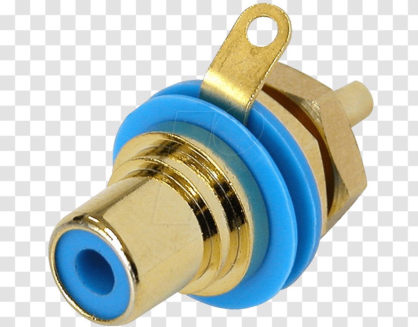 Gold Neutrik Blue RCA Connector New York - Plating Transparent PNG