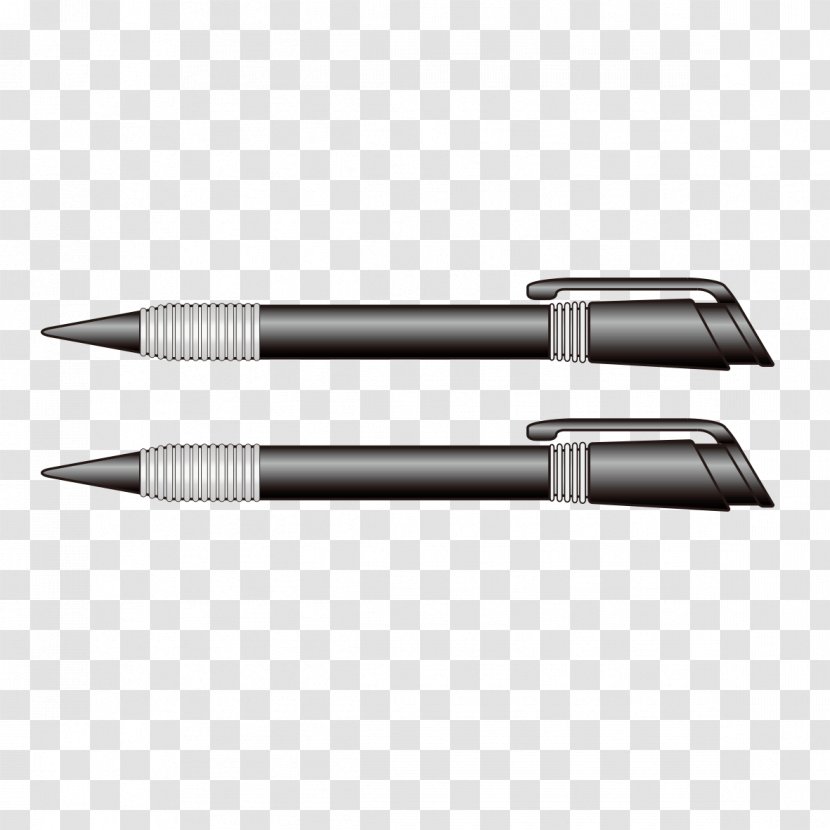Ballpoint Pen Mechanical Pencil - Gratis - Black Style Graphics Transparent PNG