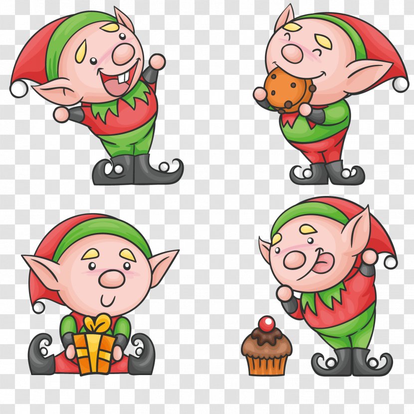 The Elf On Shelf Santa Claus Christmas - Area - Funny Hand-drawn Sprites Transparent PNG