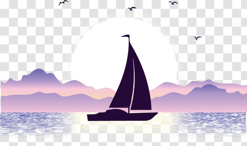 Vecteur Illustration - Computer Graphics - Ocean Sailing Seagull Transparent PNG