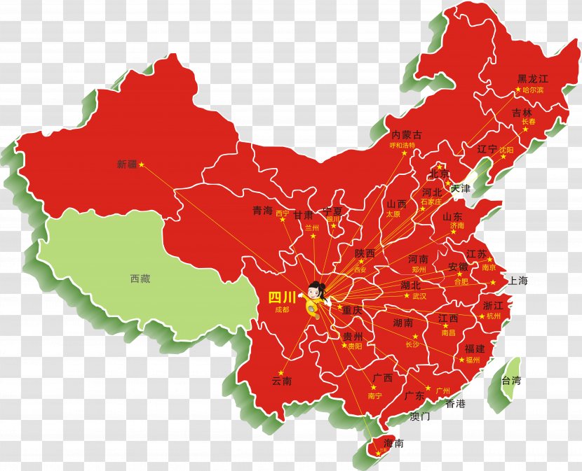 China Vector Graphics Illustration Map Image - Multiple Intelligences Transparent PNG