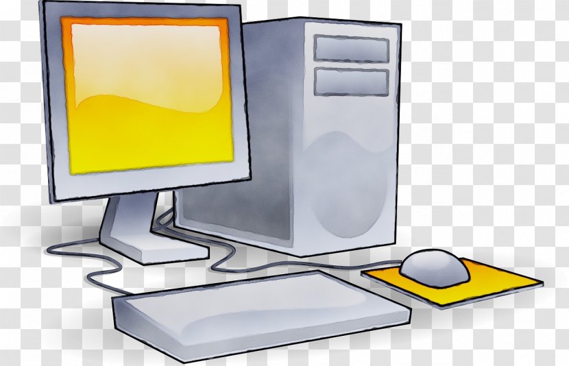 Computer Monitor Accessory Output Device Personal Technology Desktop - Watercolor Transparent PNG