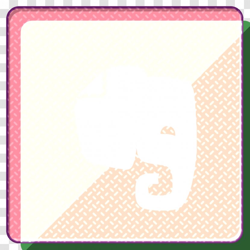 Evernote Icon Gloss Media - Rectangle Pink Transparent PNG