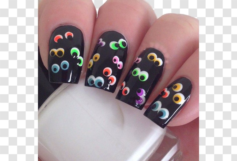 Nail Art Halloween Artificial Nails - Color - Small Eyes Transparent PNG
