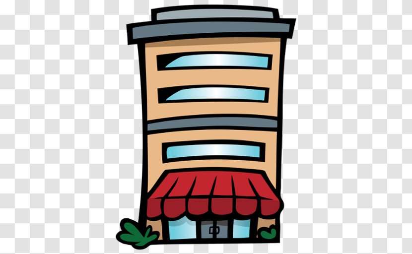 Cartoon Hotel Building Transparent PNG