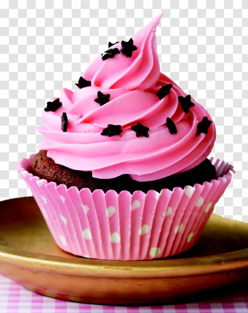 Ice Cream Cupcake Chocolate Cake Birthday Muffin - Whipped Transparent PNG