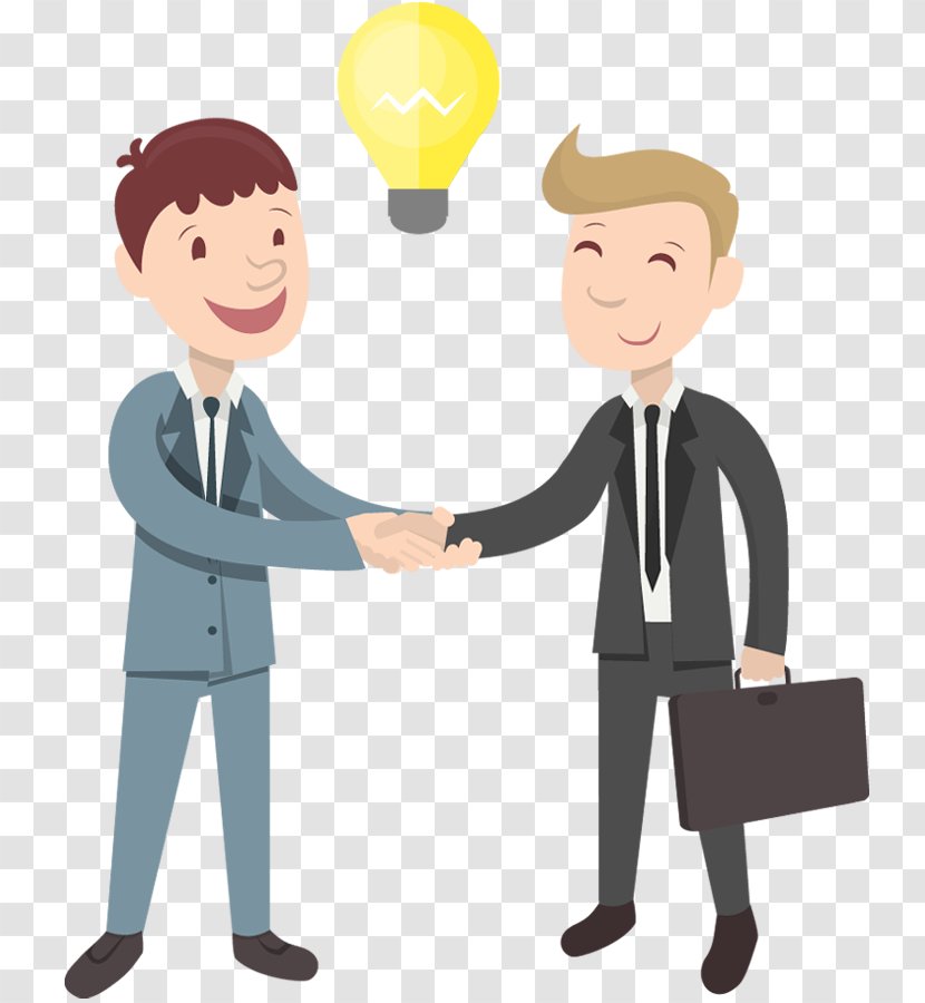 Handshake Cartoon Businessperson - Silhouette - Shake Hands Transparent PNG
