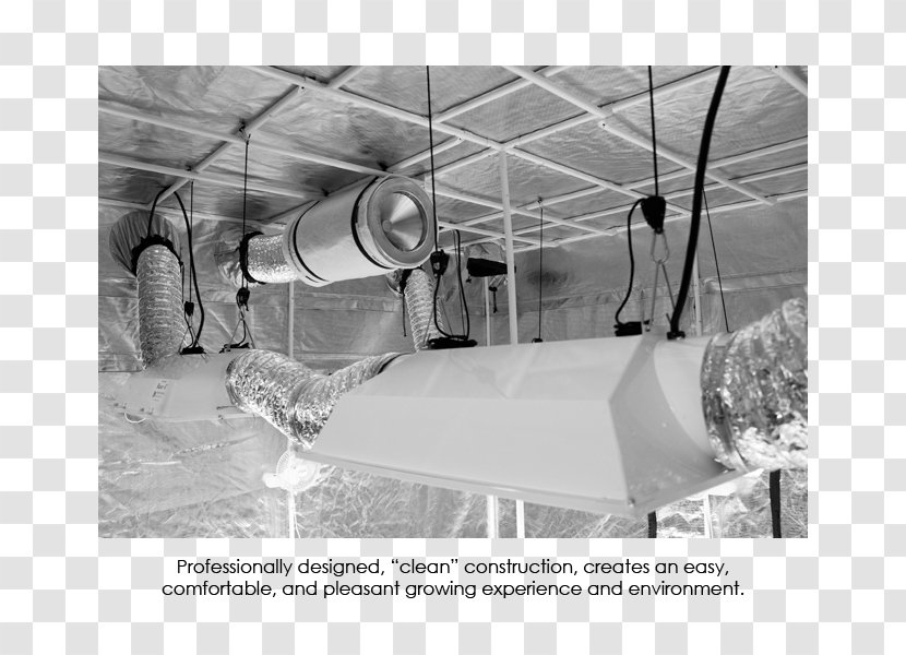 Growroom Hydroponics Building Ventilation - Lighting Transparent PNG