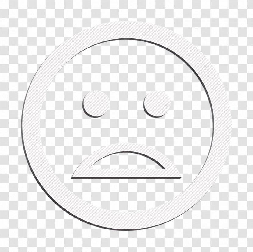 Emoticon Emotion Icon Sad - Black - Logo Symbol Transparent PNG