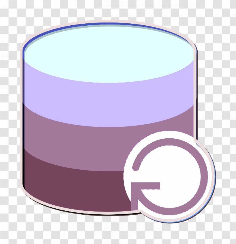 Database Icon Interaction Assets Server - Lilac - Cylinder Material Property Transparent PNG
