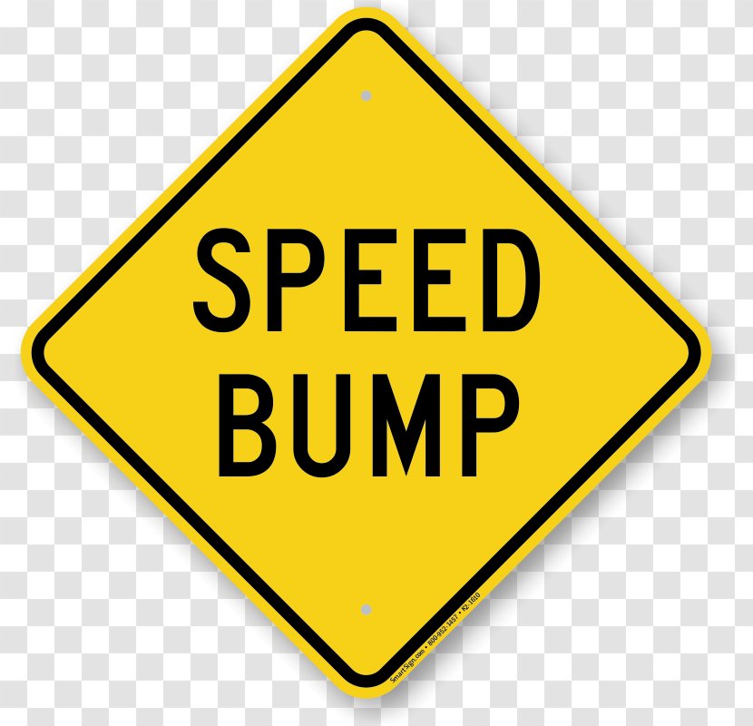 Speed Bump Traffic Sign Road Limit Warning - Point Transparent PNG