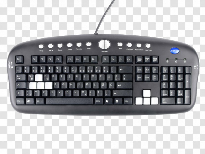Computer Keyboard Dell Laptop Mouse Gaming Keypad - Wired Transparent PNG