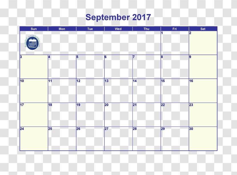 Calendar Template 0 Microsoft Word September - Personal Organizer - Simple Transparent PNG