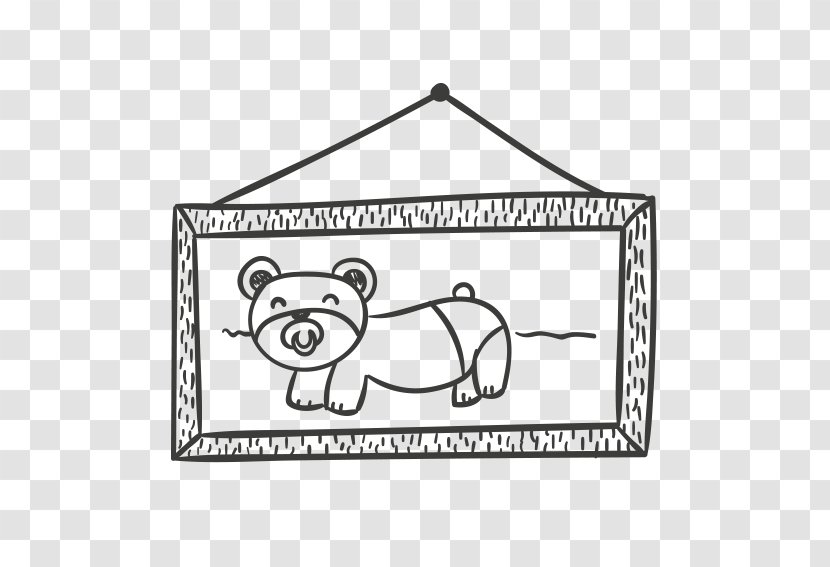 Cartoon Wall - Coreldraw - Bear Photo Frame Transparent PNG