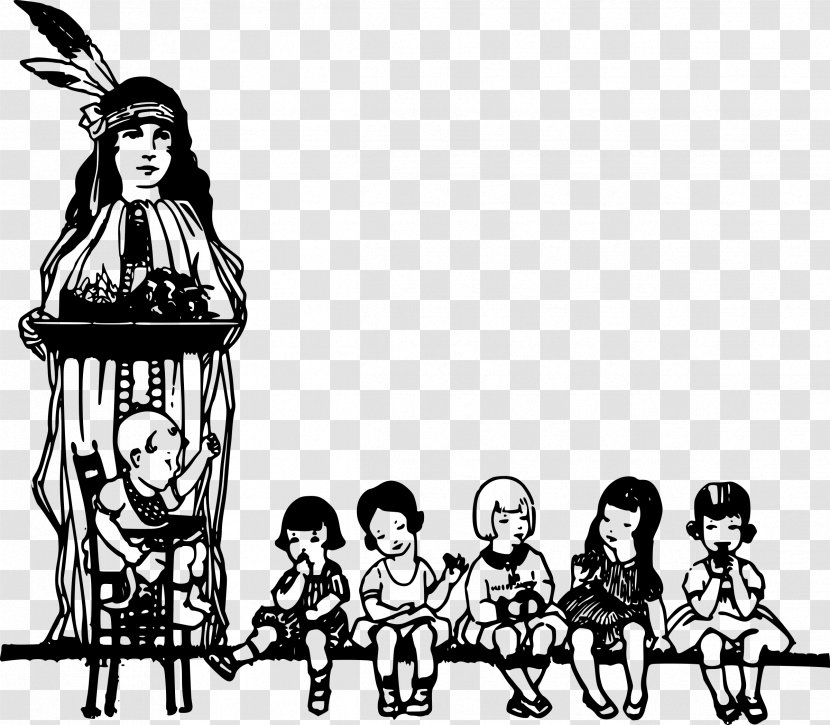 Native Americans In The United States Drawing Clip Art - Monochrome Transparent PNG