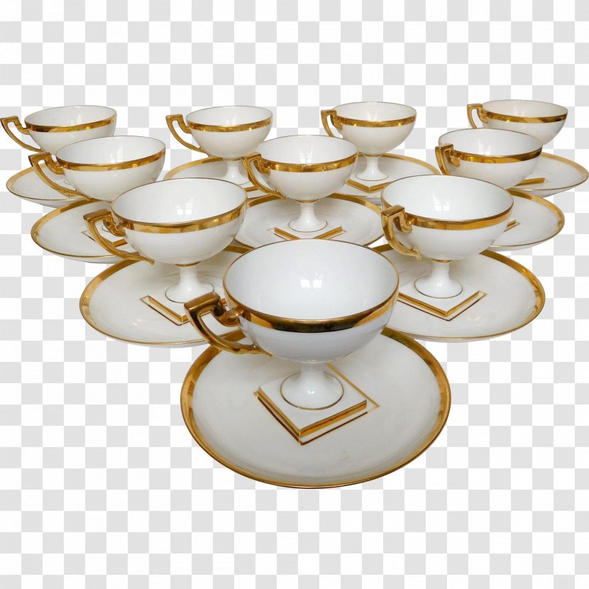 Coffee Cup Porcelain Tea Set Teacup Saucer - Empire Style - Plate Transparent PNG