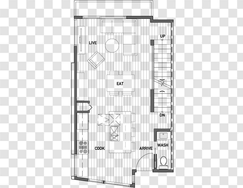 Floor Plan Architecture Furniture - White - Western Town Transparent PNG