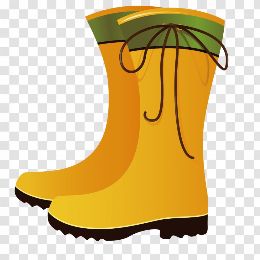 Clip Art - Scalable Vector Graphics - Yellow Boots Transparent PNG