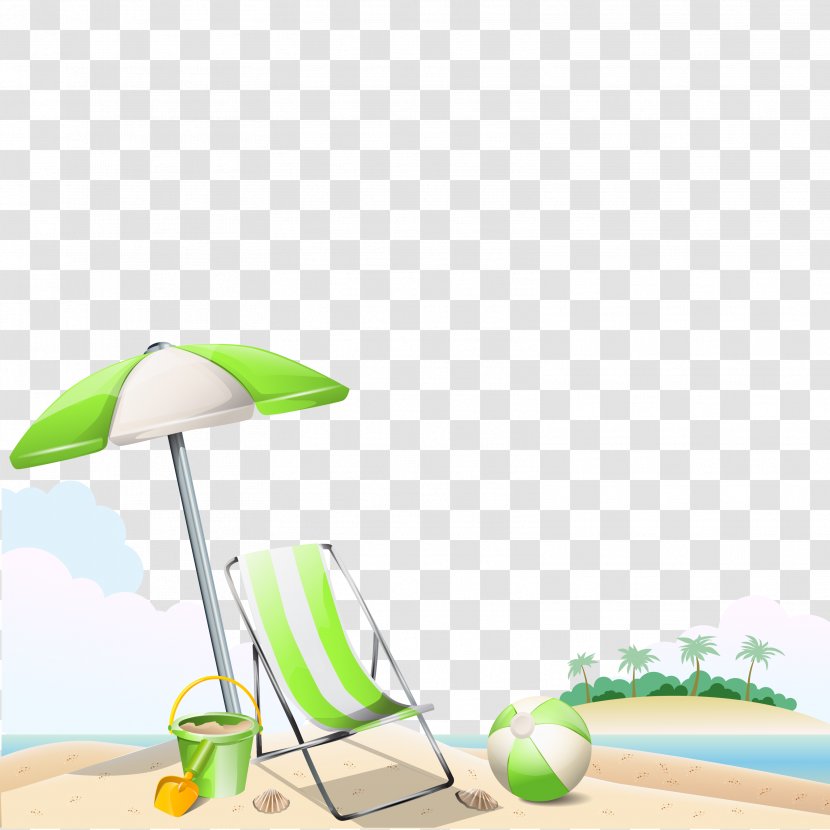 Beach Summer - Scalable Vector Graphics - Fresh Vacation Background Material Transparent PNG