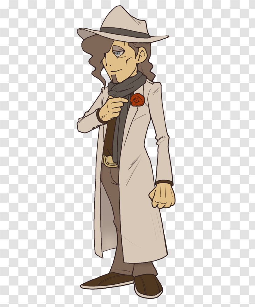 Professor Layton And The Unwound Future Vs. Phoenix Wright: Ace Attorney Curious Village Hershel Last Specter - Costume - Nintendo Ds Transparent PNG