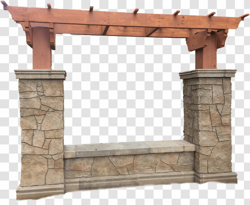 Facade Wall Furniture Fireplace - Stone Pillar Transparent PNG